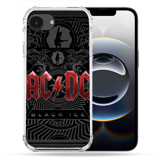 Coque Renforcée Pour Iphone 17e Musique Rock ACDC Rouge