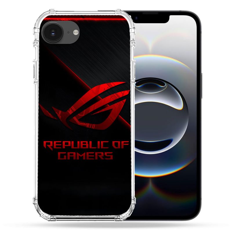 Coque Renforcée Pour Iphone 17e ROG Rouge