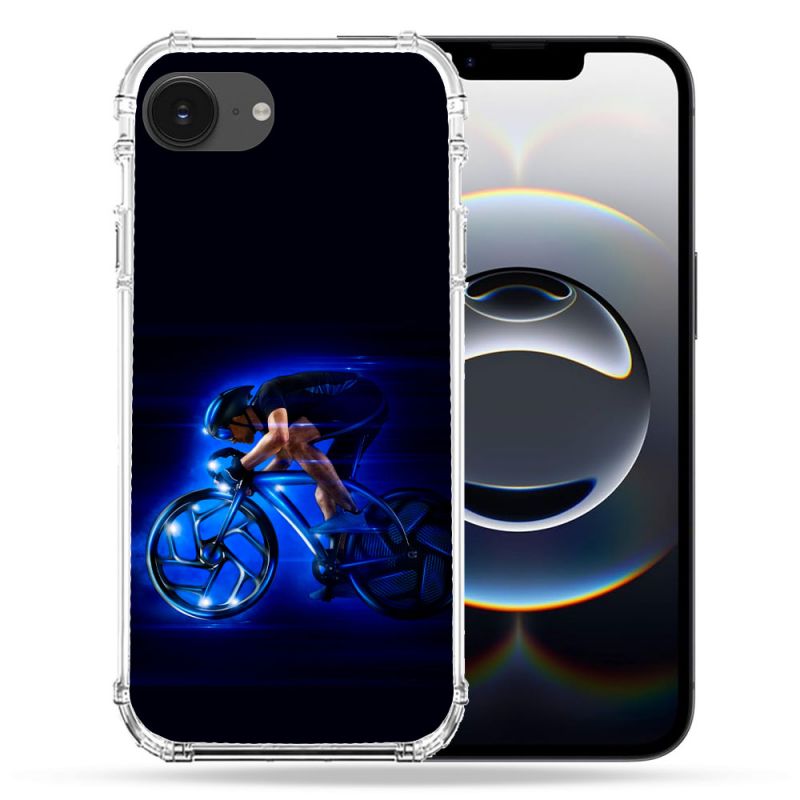 Coque Renforcée Pour Iphone 17e Sport Cyclisme Bleu