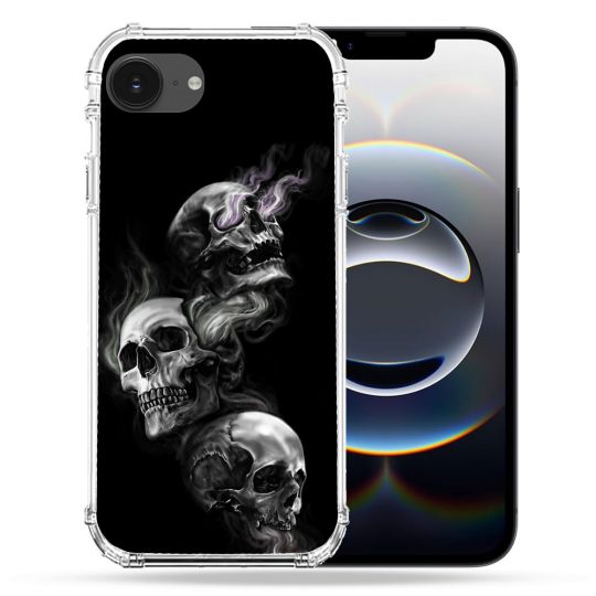 Coque Renforcée Pour Iphone 17e Tete de Mort Triple