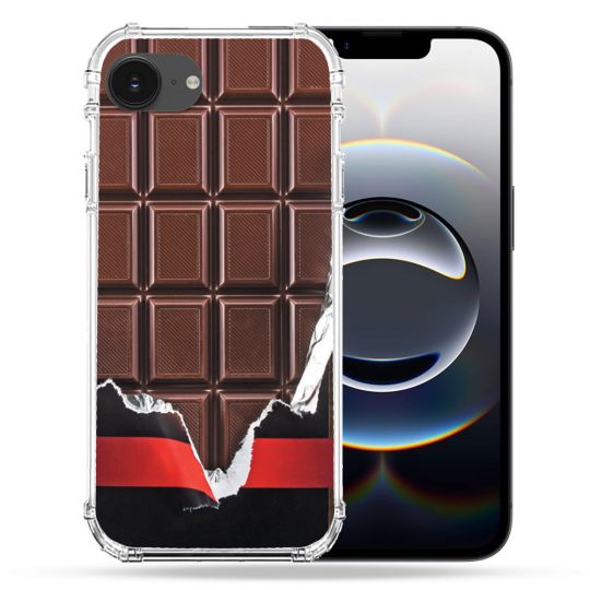 Coque Renforcée Pour Iphone 17e Texture Trompe Oeil Chocolat