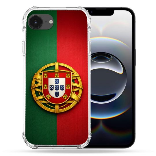 Coque Renforcée Pour Iphone 17e Voyage Drapeau Portugal