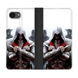 Housse Cuir Portefeuille Pour Iphone 17e Assassin Creed Mask