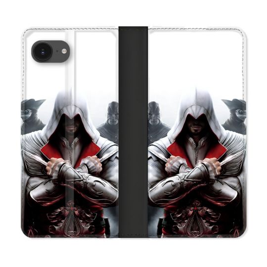 Housse Cuir Portefeuille Pour Iphone 17e Assassin Creed Mask