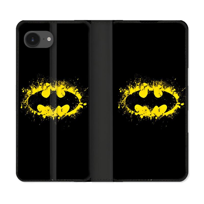 Housse Cuir Portefeuille Pour Iphone 17e Batman Logo