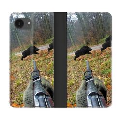 Housse Cuir Portefeuille Pour Iphone 17e Chasse Vision Tir