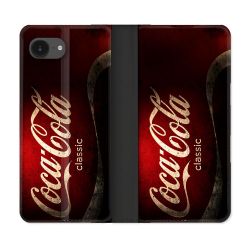 Housse Cuir Portefeuille Pour Iphone 17e Coca Cola Classique