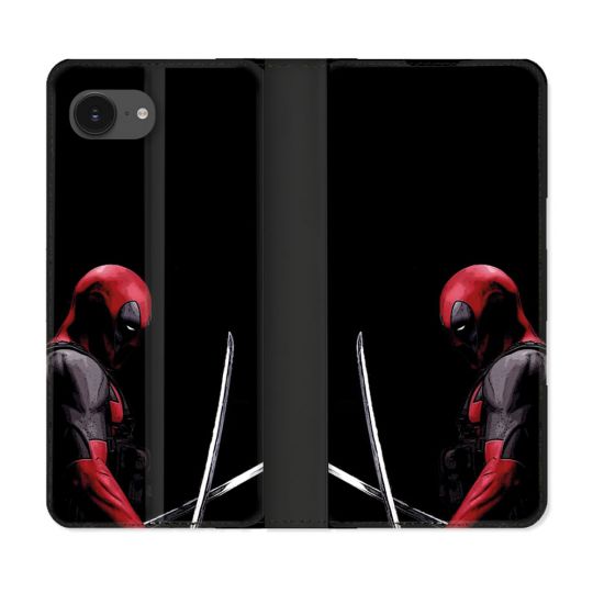 Housse Cuir Portefeuille Pour Iphone 17e Deadpool Epee
