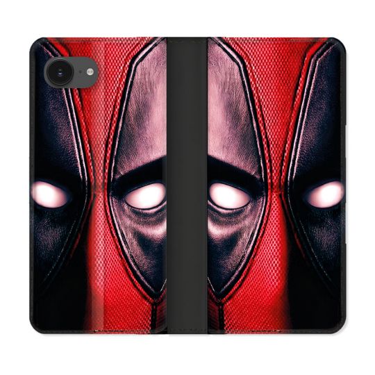 Housse Cuir Portefeuille Pour Iphone 17e Deadpool Yeux