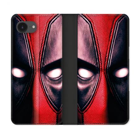 Housse Cuir Portefeuille Pour Iphone 17e Deadpool Yeux