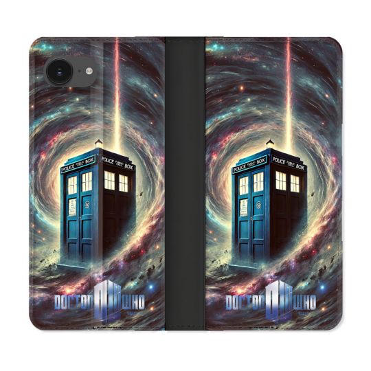 Housse Cuir Portefeuille Pour Iphone 17e Dr Who Tardis Univers