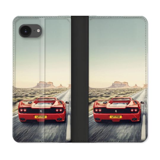 Housse Cuir Portefeuille Pour Iphone 17e Ferrari F50