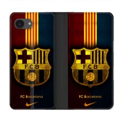 Housse Cuir Portefeuille Pour Iphone 17e Foot FC Barcelone Vintage