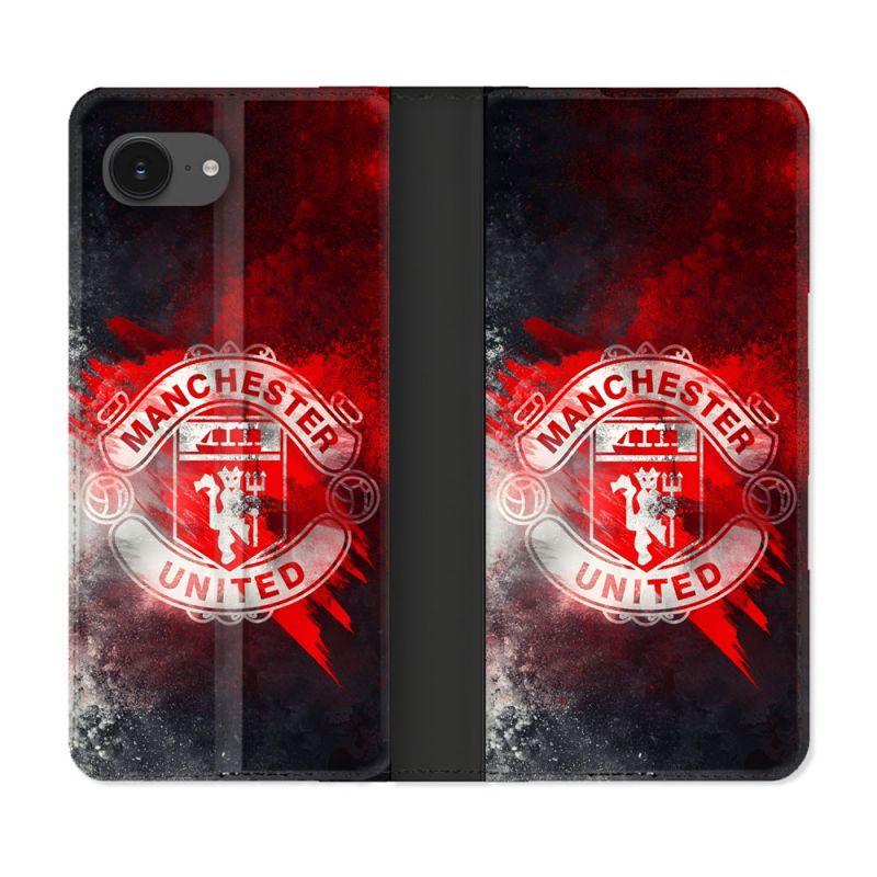 Housse Cuir Portefeuille Pour Iphone 17e Foot Manchester United