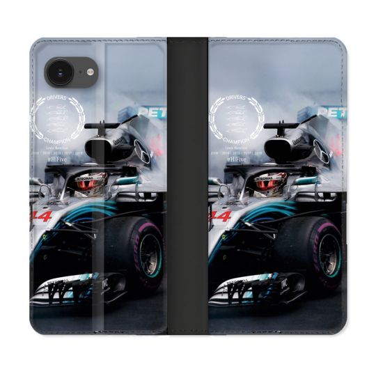 Housse Cuir Portefeuille Pour Iphone 17e Formule 1 F1 Mercedes Petronas
