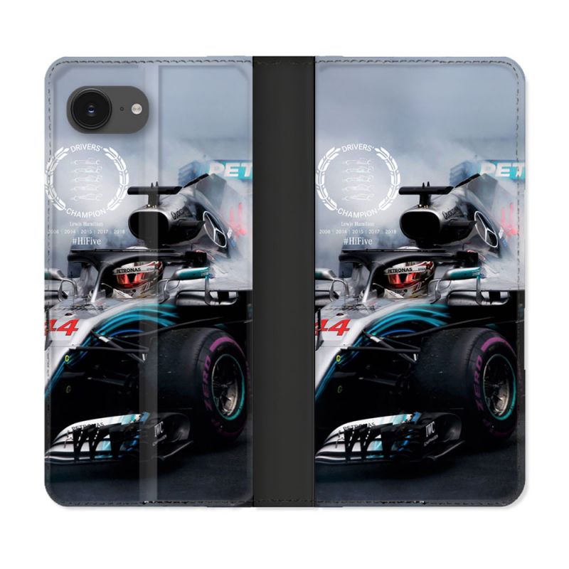 Housse Cuir Portefeuille Pour Iphone 17e Formule 1 F1 Mercedes Petronas