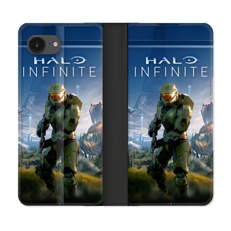 Housse Cuir Portefeuille Pour Iphone 17e Halo