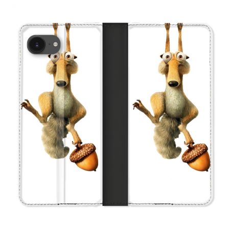 Housse Cuir Portefeuille Pour Iphone 17e L'âge de Glace Scratch Suspendu