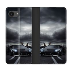 Housse Cuir Portefeuille Pour Iphone 17e Lamborghini Avion