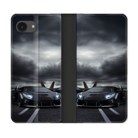 Housse Cuir Portefeuille Pour Iphone 17e Lamborghini Avion