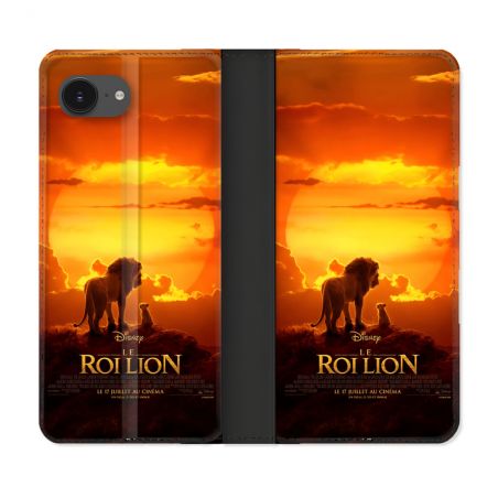 Housse Cuir Portefeuille Pour Iphone 17e Le Roi Lion Affiche
