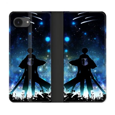 Housse Cuir Portefeuille Pour Iphone 17e Manga Attaque Titans Levi