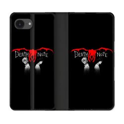 Housse Cuir Portefeuille Pour Iphone 17e Manga Death Note Noir