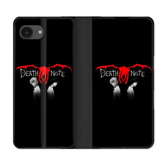 Housse Cuir Portefeuille Pour Iphone 17e Manga Death Note Noir
