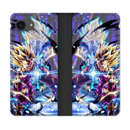 Housse Cuir Portefeuille Pour Iphone 17e Manga Dragon Ball Sangohan Duo