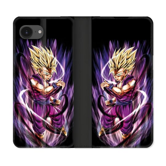 Housse Cuir Portefeuille Pour Iphone 17e Manga Dragon Ball Sangohan Violet