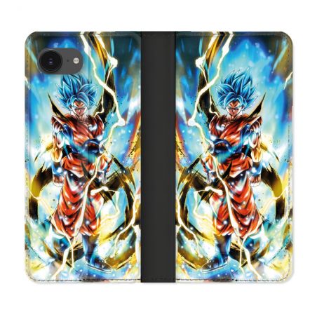Housse Cuir Portefeuille Pour Iphone 17e Manga Dragon Ball Sangoku Blanc