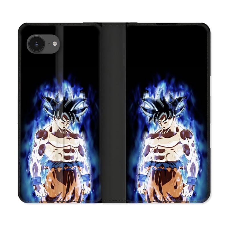 Housse Cuir Portefeuille Pour Iphone 17e Manga Dragon Ball Sangoku Noir