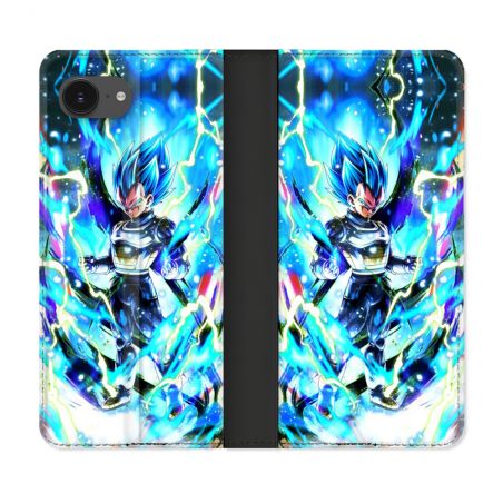Housse Cuir Portefeuille Pour Iphone 17e Manga Dragon Ball Vegeta Bleu