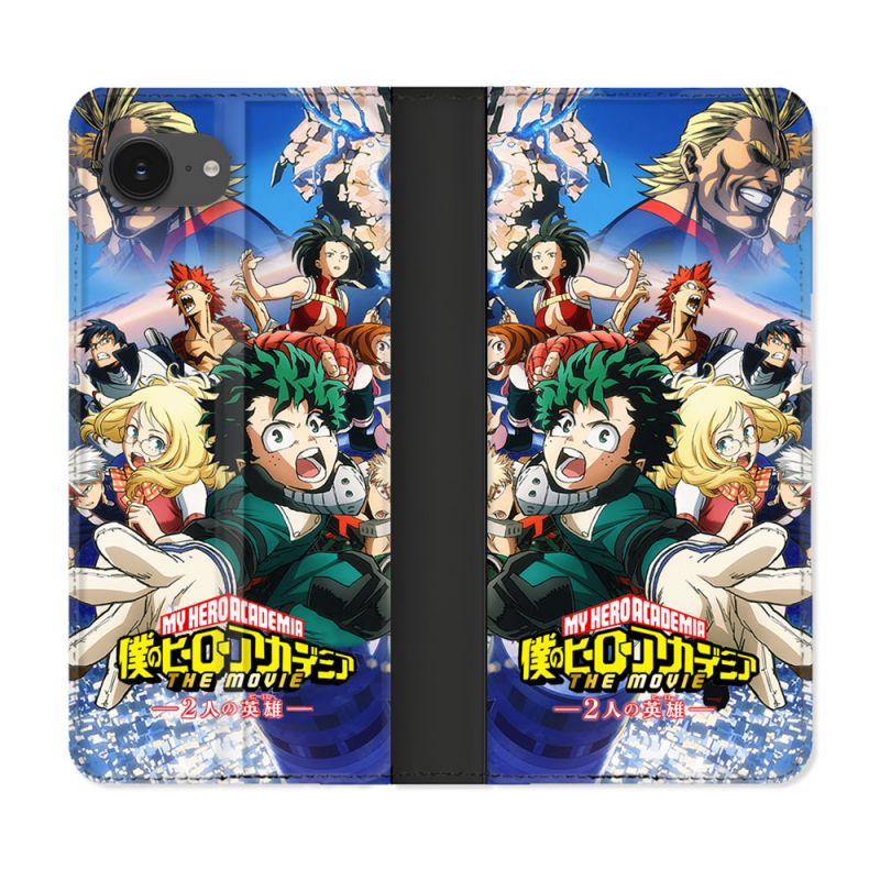 Housse Cuir Portefeuille Pour Iphone 17e Manga My Hero Academia Affiche
