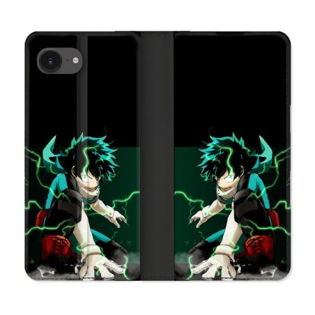 Housse Cuir Portefeuille Pour Iphone 17e Manga My Hero Academia Deku