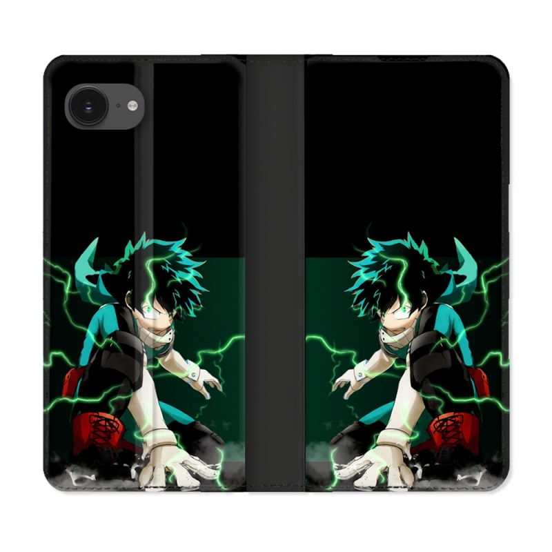 Housse Cuir Portefeuille Pour Iphone 17e Manga My Hero Academia Deku