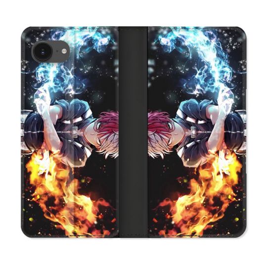 Housse Cuir Portefeuille Pour Iphone 17e Manga My Hero Academia Shoto
