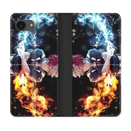 Housse Cuir Portefeuille Pour Iphone 17e Manga My Hero Academia Shoto