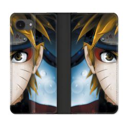Housse Cuir Portefeuille Pour Iphone 17e Manga Naruto Blanc