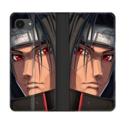 Housse Cuir Portefeuille Pour Iphone 17e Manga Naruto Itachi Visage