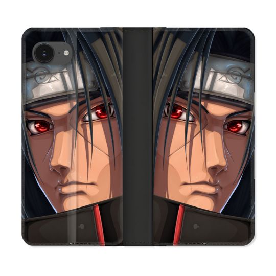 Housse Cuir Portefeuille Pour Iphone 17e Manga Naruto Itachi Visage