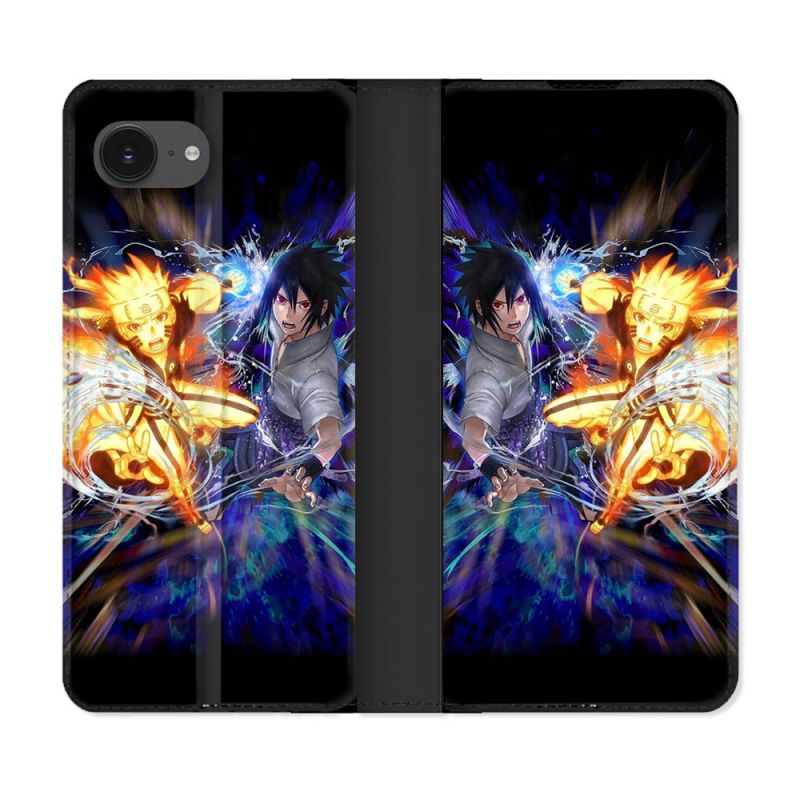 Housse Cuir Portefeuille Pour Iphone 17e Manga Naruto VS