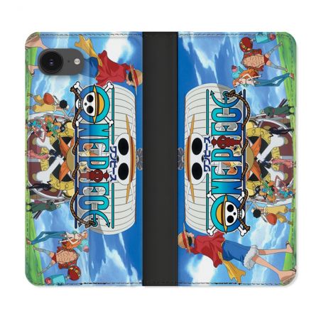 Housse Cuir Portefeuille Pour Iphone 17e Manga One Piece Sunny