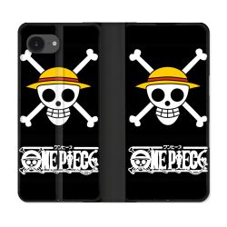 Housse Cuir Portefeuille Pour Iphone 17e Manga One Piece Tete de Mort
