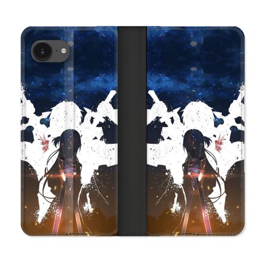 Housse Cuir Portefeuille Pour Iphone 17e Manga SAO sword Art Online Asuna