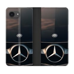 Housse Cuir Portefeuille Pour Iphone 17e Mercedes Calendre