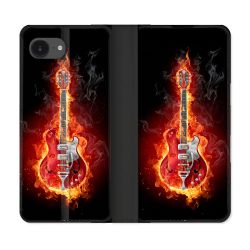 Housse Cuir Portefeuille Pour Iphone 17e Musique Guitare Electrique