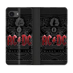 Housse Cuir Portefeuille Pour Iphone 17e Musique Rock ACDC Rouge