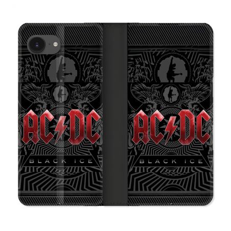 Housse Cuir Portefeuille Pour Iphone 17e Musique Rock ACDC Rouge