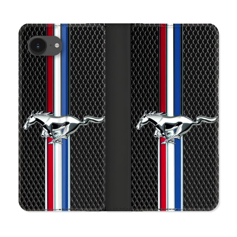 Housse Cuir Portefeuille Pour Iphone 17e Mustang